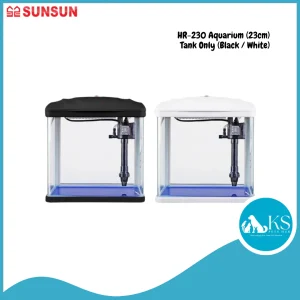 SUNSUN HR-230 Aquarium (23cm) - Tank Only (Black / White) Fish & Aquatic