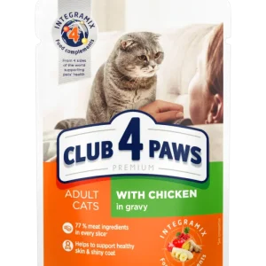 CLUB 4 PAWS Premium Pouches with Chicken in Gravy
