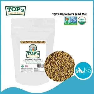 [BB: 12/30/2026 (mm/dd/yy)] TOP's Napoleon's Seed Mix 1lb Parrot Bird Food